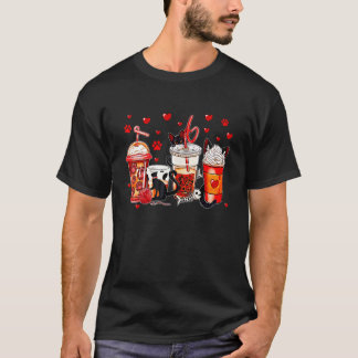Black Cats with Crochet Yarns and Coffee Mugs Vale T-Shirt