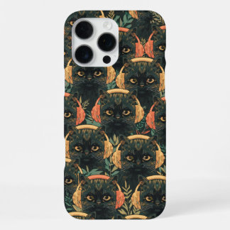 Black Cats with Headphones Music Lover Gift iPhone 16 Pro Max Case