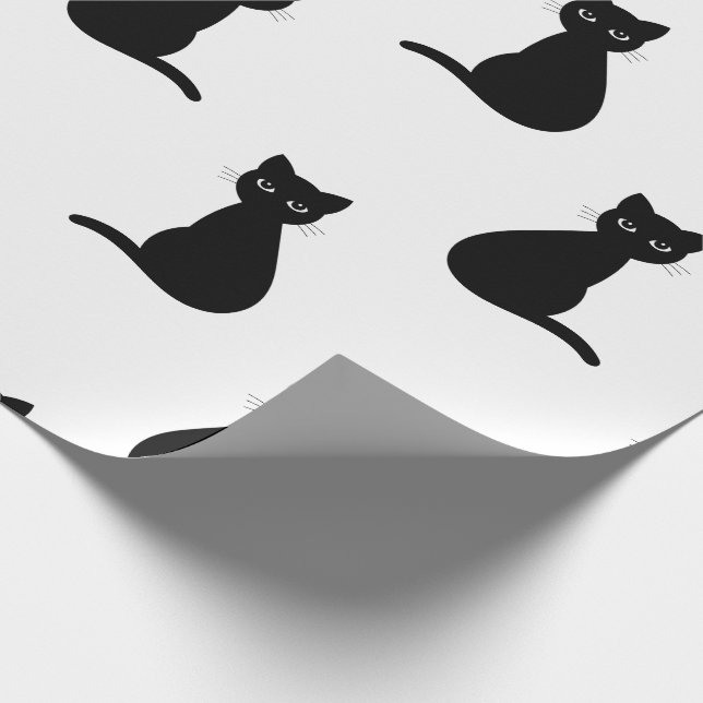 Black cats wrapping paper (Corner)