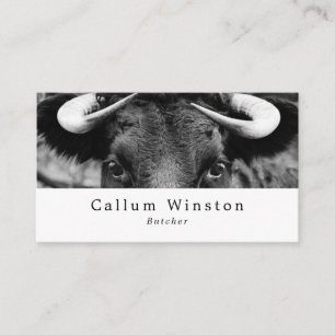 Black Cattle, Farmer & Butcher Business Card