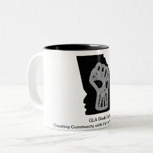 Black Caucus Power Fist Two-Tone Coffee Mug