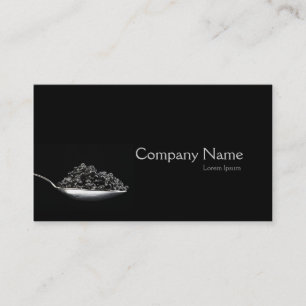 Black Caviar Spoon Luxury Food Card