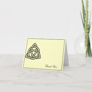 Black Celtic Knot Thank You Card