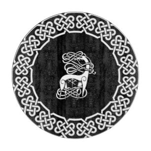 Black Celtic/Nordic deer Cutting Board