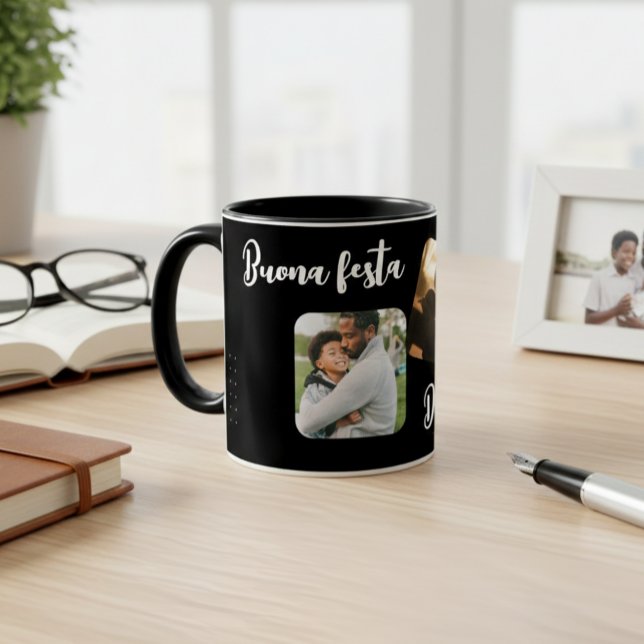 Black Ceramic Personalized Mug for Dad - Elegant  (Creator Uploaded)