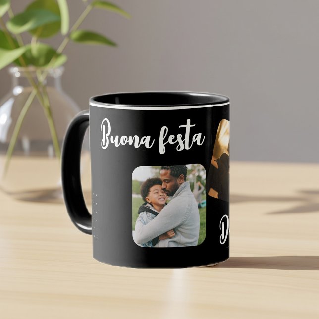 Black Ceramic Personalized Mug for Dad - Elegant  (Creator Uploaded)