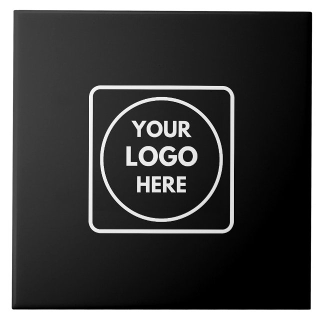 Black Ceramic Tile | Custom Modern Stylish  (Front)