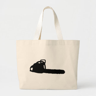 black chainsaw large tote bag