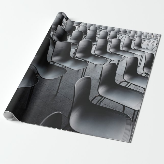 BLACK CHAIR LOT WRAPPING PAPER (Unrolled)