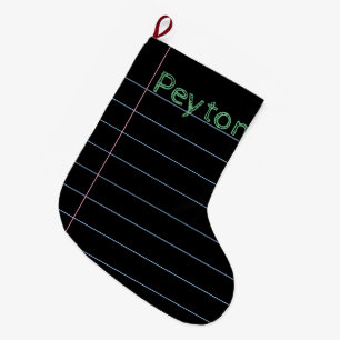 Black Chalk Board Note Paper Christmas Stocking
