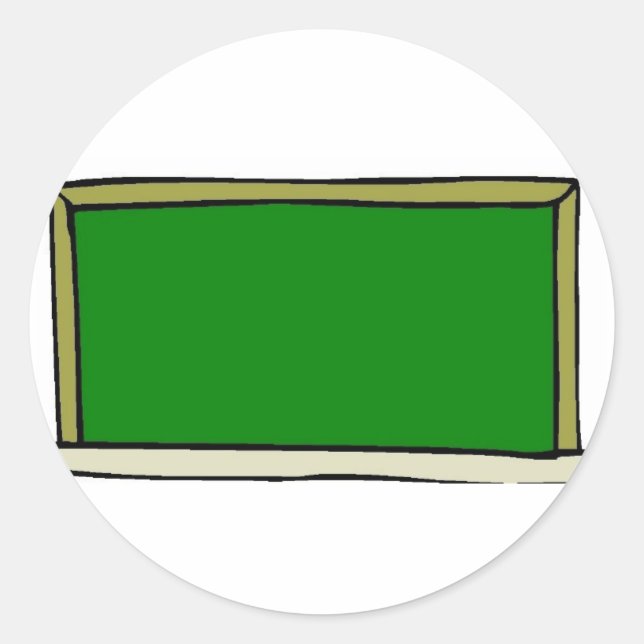 Black Chalkboard Classic Round Sticker (Front)