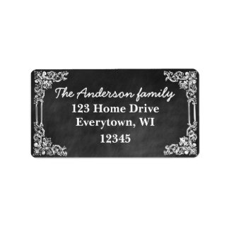 Black Chalkboard frame customise address label