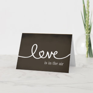 Black Chalkboard Handwritten Love Valentines Card