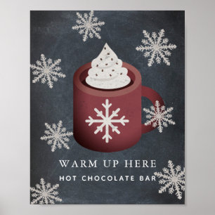 Black Chalkboard Hot Chocolate Bar Sign