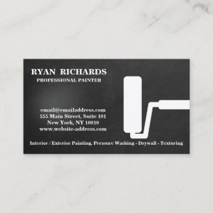 Black Chalkboard House Painting Business Card