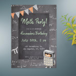Black Chalkboard Math Formulas Birthday Party Invitation<br><div class="desc">Great chalkboard math formula birthday party invitation for kids and math teachers. Illustrated and designed by Patricia Alvarez.</div>