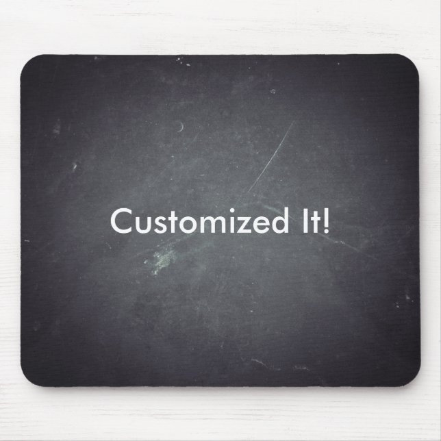 Black Chalkboard Personalised Customised Mouse Mat (Front)
