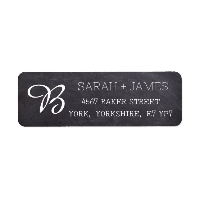 Black Chalkboard Rustic Monogram custom  (Front)