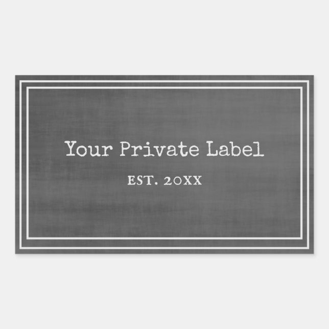 Black Chalkboard Style Your Private Label Stickers (Front)