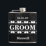 Black Chalkboard The Groomsman Wedding Hip Flask<br><div class="desc">This is Black Chalkboard Groomsman Modern Flask.  This flask feature is a Black Chalkboard background. It is Fully customisable. It is a unique gift that's perfect for weddings,  birthdays,  and special events.</div>