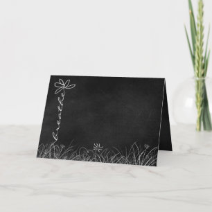 black chalkboard thinking of you card