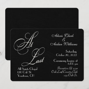 black chalkboard wedding invite