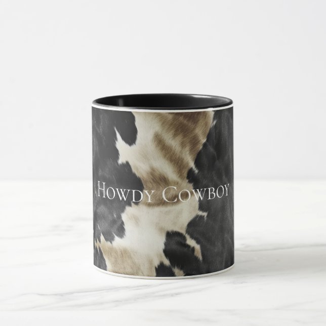 Black Champagne Gold Cowhide   Mug (Center)