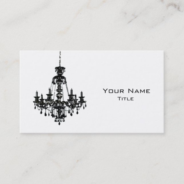 Black Chandelier Business Card 1 (Front)