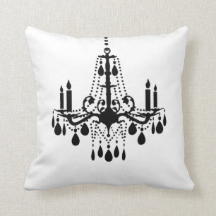 Black Chandelier Pillow