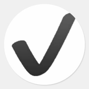 Black Check Mark - Emoji Classic Round Sticker