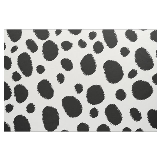 Black Cheetah Spots Seamless Pattern Fabric (Fat Quarter)