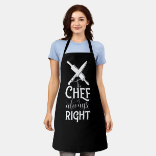 black chef kitchen apron for women - chef aprons