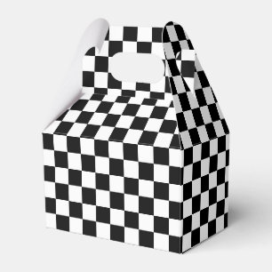Black Chequered Favour Box