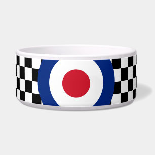 Black Chequered Mod Racing Pattern