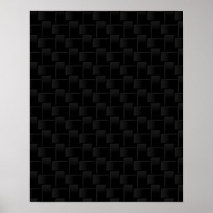 Black chequered pattern poster