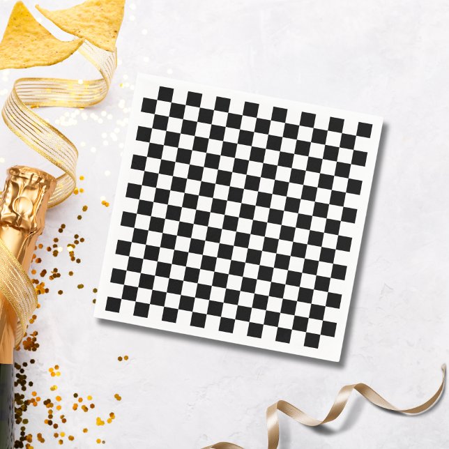 Black Chequered Plates Napkin (Creator Uploaded)