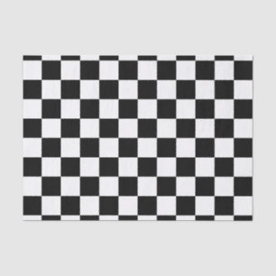 Black Chequered Tissue Paper
