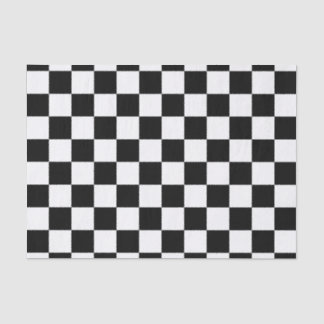 Black Chequered Tissue Paper