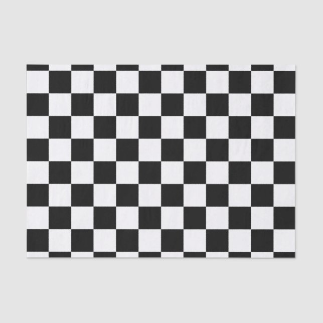 Black Chequered Tissue Paper (Front)