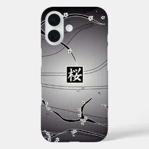 Black Cherry Blossom Tree iPhone 16 Case
