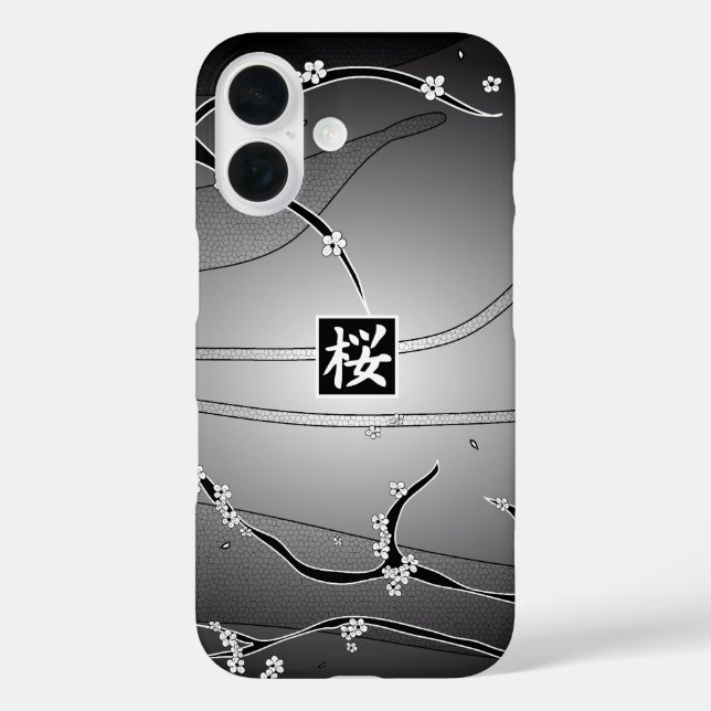 Black Cherry Blossom Tree Case-Mate iPhone Case (Back)