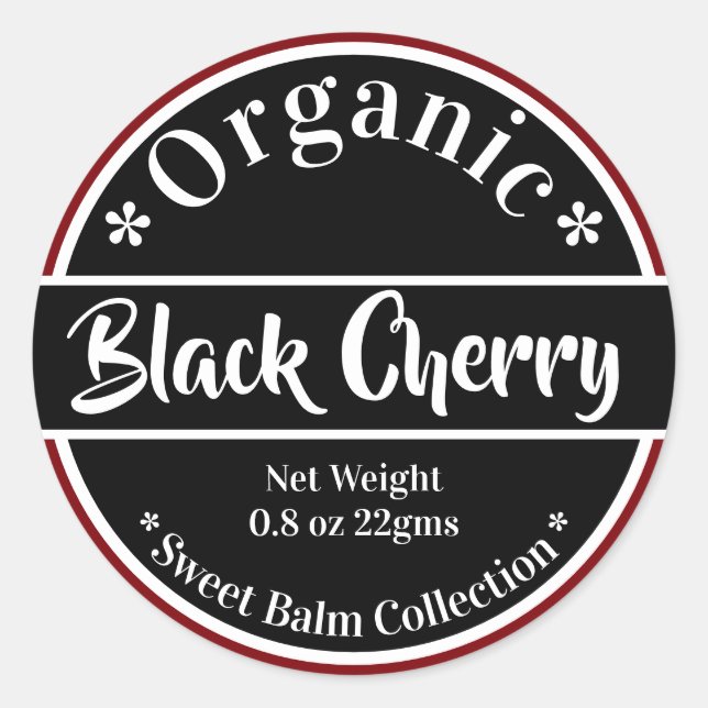 Black Cherry Labels DIY Lip Gloss Bath Body Gifts (Front)