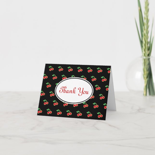 Black Cherry Thank You Card (Front)
