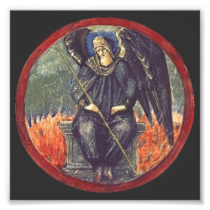 Black Cherubim angel Photo Print