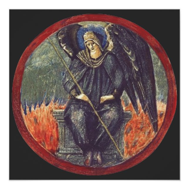 Black Cherubim angel Poster (Front)
