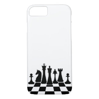 Black chess pieces on a chessboard iPhone 8/7 case