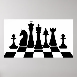 Sense Canvas Chess King & Queen Canvas Art - Black & White Piece Checkmate  Wall Art Canvas Home Decor Painting Wall Art Home Décor Print Poster