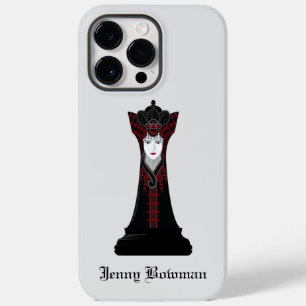 Black Chess queen / Personalised Name Case-Mate iP iPhone 14 Pro Max Case