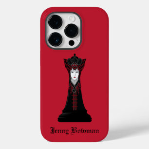 Black Chess queen / Personalised Name Case-Mate iPhone 14 Pro Case
