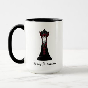 Black Chess queen / Personalised Name Mug